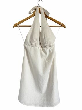 🆕 Hollister Cream Halter Mini Dress Small